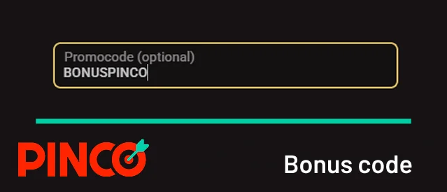 Input the Pinco bonus code