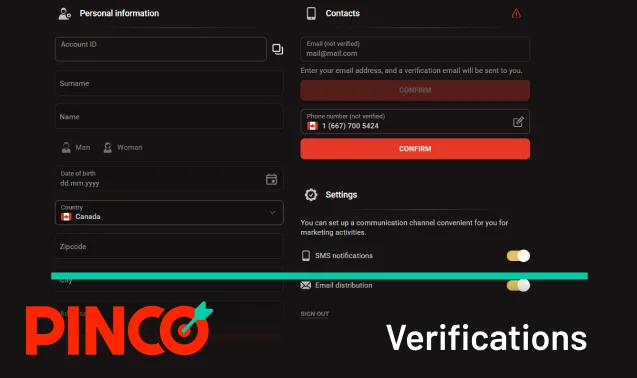 How to verify Pinco Canada Profile
