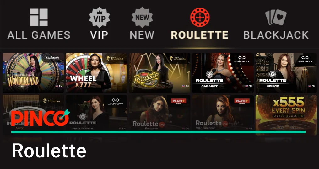 Roulette - Pinco Casino Canada